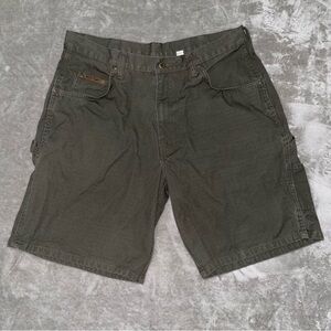 Big Smith Men's Olive Green Cargo Shorts Size 36 Durable Rugged Outdoor Work